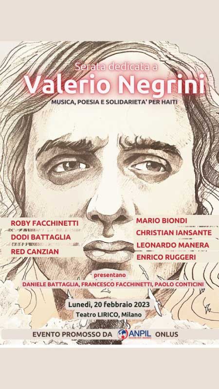 Serata dedicata a Valerio Negrini - Milano 20.02.2023