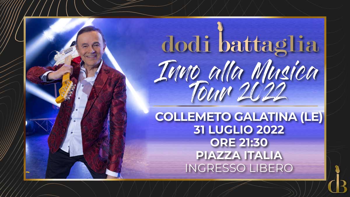 Dodi Battaglia in concerto a Collemeto Galatina LE