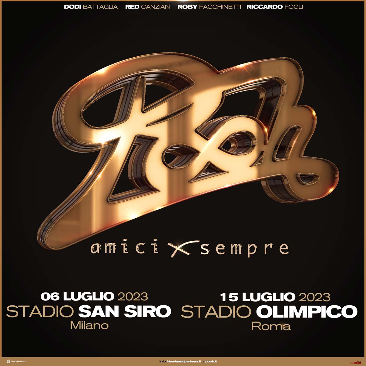 I Pooh il 15 luglio all'Olimpico di Roma