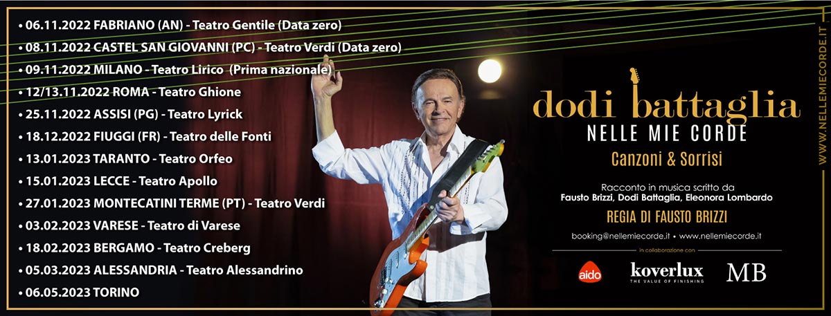 Dodi Battaglia - Nelle mie corde - Le date del tour teatrale